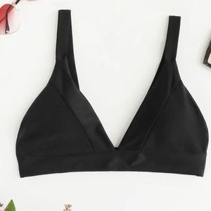 V neck swimming bra